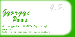 gyorgyi poos business card